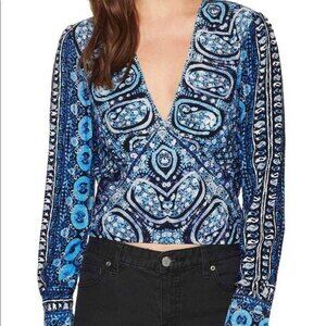 Free People Wild and Free bohemian blouse size S